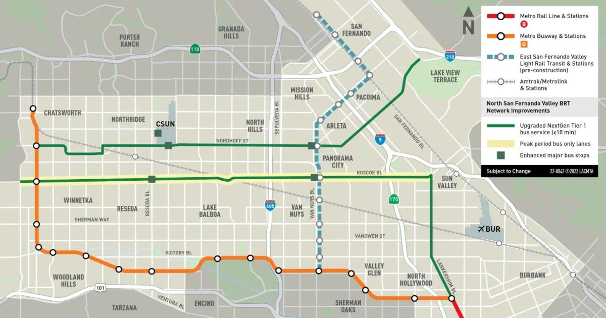 Metro Board adopts plan for upgraded bus service in the northern San